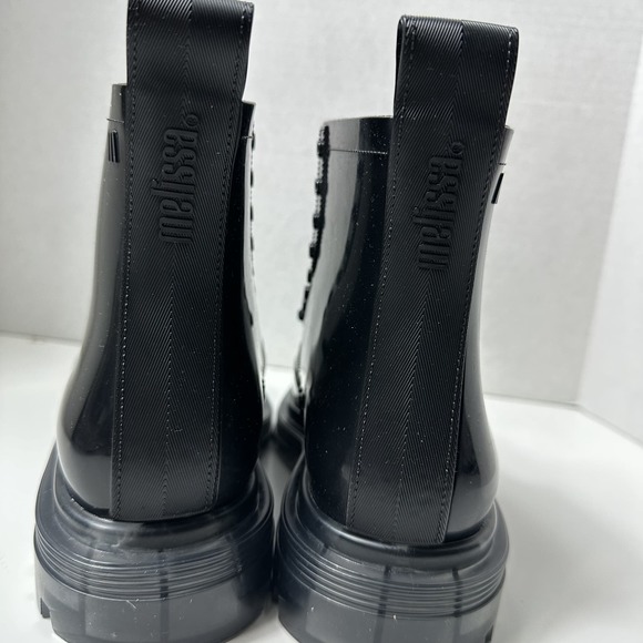 Melissa Unisex Adult Black Classic Jelly Coturno Combat Style Boots Size 5 NIB - Picture 8 of 12